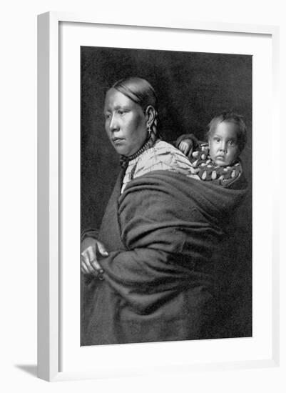 Mother and Child-Edward S^ Curtis-Framed Photographic Print