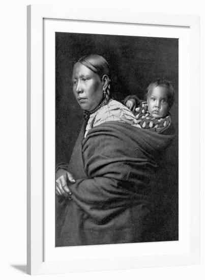 Mother and Child-Edward S^ Curtis-Framed Photographic Print