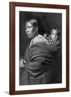 Mother and Child-Edward S^ Curtis-Framed Photographic Print