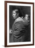 Mother and Child-Edward S^ Curtis-Framed Photographic Print