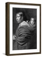 Mother and Child-Edward S^ Curtis-Framed Photographic Print