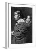 Mother and Child-Edward S^ Curtis-Framed Photographic Print