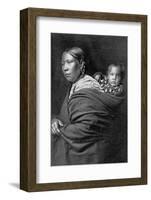 Mother and Child-Edward S^ Curtis-Framed Photographic Print