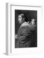 Mother and Child-Edward S^ Curtis-Framed Photographic Print