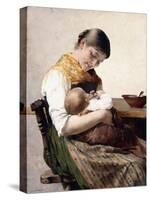 Mother and Child-Georg Jacobides-Stretched Canvas