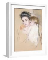 Mother and Child-Mary Cassatt-Framed Giclee Print