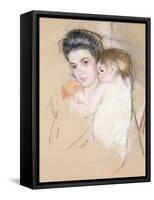 Mother and Child-Mary Cassatt-Framed Stretched Canvas