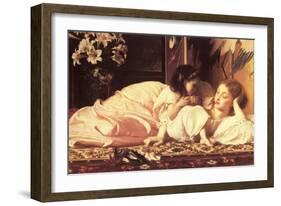 Mother and Child-Frederick Leighton-Framed Art Print