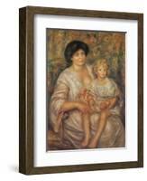 Mother and Child-Pierre-Auguste Renoir-Framed Art Print