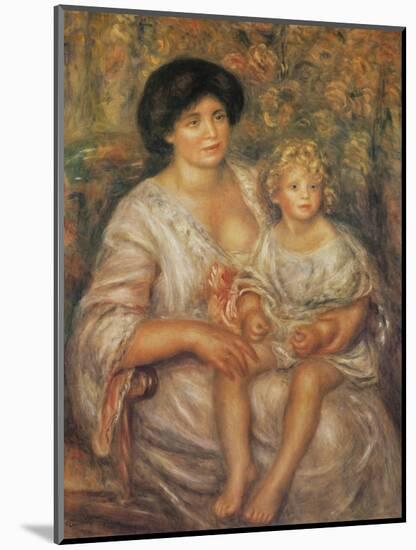 Mother and Child-Pierre-Auguste Renoir-Mounted Art Print