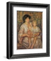 Mother and Child-Pierre-Auguste Renoir-Framed Art Print