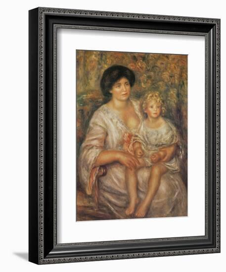 Mother and Child-Pierre-Auguste Renoir-Framed Art Print