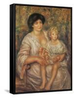 Mother and Child-Pierre-Auguste Renoir-Framed Stretched Canvas