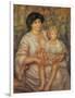 Mother and Child-Pierre-Auguste Renoir-Framed Art Print