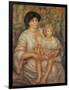 Mother and Child-Pierre-Auguste Renoir-Framed Art Print