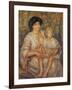 Mother and Child-Pierre-Auguste Renoir-Framed Art Print