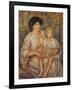 Mother and Child-Pierre-Auguste Renoir-Framed Art Print