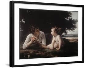 Mother and Child-William Adolphe Bouguereau-Framed Giclee Print