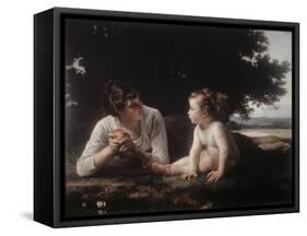 Mother and Child-William Adolphe Bouguereau-Framed Stretched Canvas