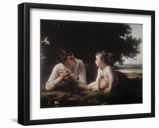 Mother and Child-William Adolphe Bouguereau-Framed Giclee Print
