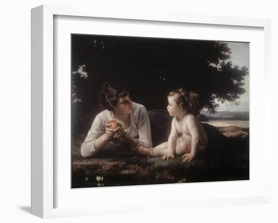 Mother and Child-William Adolphe Bouguereau-Framed Giclee Print