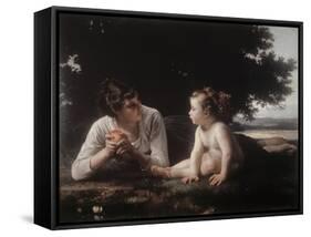 Mother and Child-William Adolphe Bouguereau-Framed Stretched Canvas