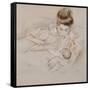 Mother and Child-Paul Cesar Helleu-Framed Stretched Canvas