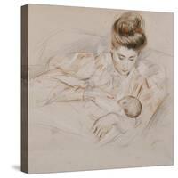 Mother and Child-Paul Cesar Helleu-Stretched Canvas