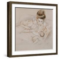 Mother and Child-Paul Cesar Helleu-Framed Giclee Print