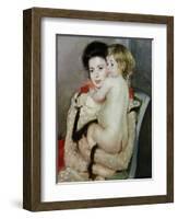 Mother and Child-Mary Cassatt-Framed Giclee Print