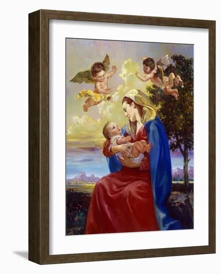 Mother and Child-Hal Frenck-Framed Giclee Print