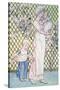 Mother and Child-Kate Greenaway-Stretched Canvas