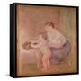 Mother and Child-Pierre-Auguste Renoir-Framed Stretched Canvas