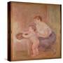 Mother and Child-Pierre-Auguste Renoir-Stretched Canvas