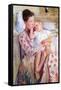 Mother and Child-Mary Cassatt-Framed Stretched Canvas