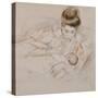 Mother and Child-Paul Cesar Helleu-Stretched Canvas