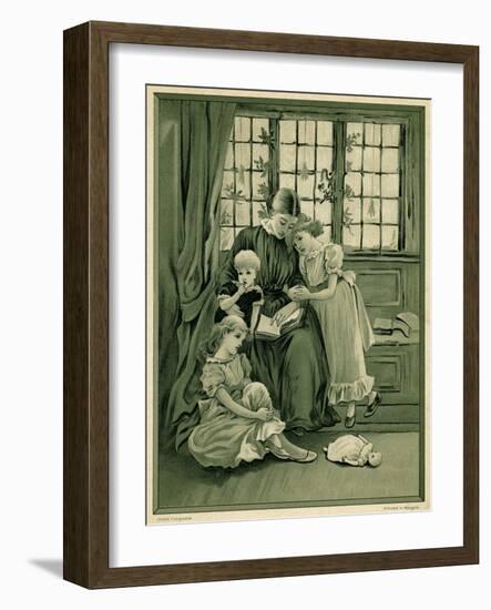 Mother and Children C1875-null-Framed Art Print