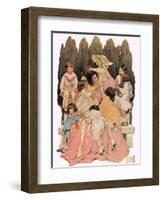 Mother and Children, from 'A Child's Garden of Verses' by Robert Louis Stevenson, Published 1885-Jessie Willcox-Smith-Framed Giclee Print