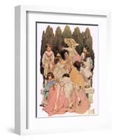 Mother and Children, from 'A Child's Garden of Verses' by Robert Louis Stevenson, Published 1885-Jessie Willcox-Smith-Framed Giclee Print