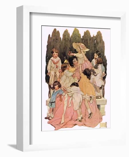 Mother and Children, from 'A Child's Garden of Verses' by Robert Louis Stevenson, Published 1885-Jessie Willcox-Smith-Framed Giclee Print