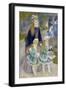 Mother and Children (La Promenad), 1874-1876-Pierre-Auguste Renoir-Framed Giclee Print