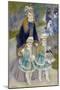 Mother and Children (La Promenad), 1874-1876-Pierre-Auguste Renoir-Mounted Giclee Print