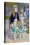 Mother and Children (La Promenade) by Pierre-Auguste Renoir-Fine Art-Stretched Canvas