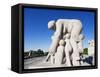 Mother and Children, Stone Sculpture By Emanuel Vigeland, Vigeland Park, Oslo, Norway, Scandinavia-Christian Kober-Framed Stretched Canvas