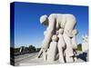 Mother and Children, Stone Sculpture By Emanuel Vigeland, Vigeland Park, Oslo, Norway, Scandinavia-Christian Kober-Stretched Canvas