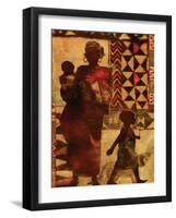 Mother and Children-Eric Yang-Framed Art Print