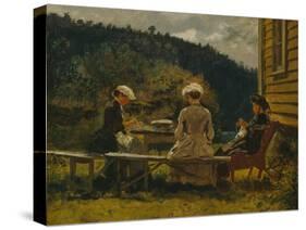 Mother and Cousins, 1889-Olaf Isaachsen-Stretched Canvas