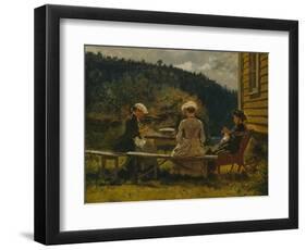 Mother and Cousins, 1889-Olaf Isaachsen-Framed Giclee Print