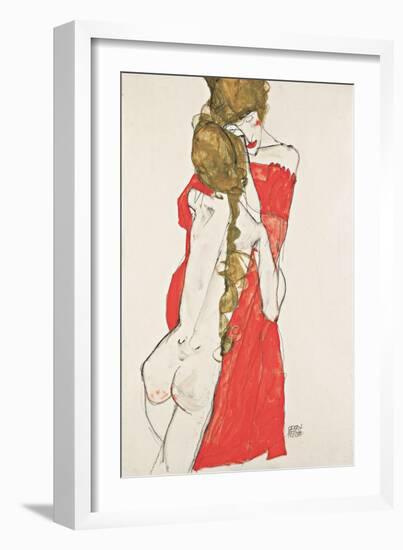 Mother and Daughter, 1913-Egon Schiele-Framed Giclee Print