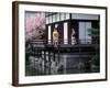 Mother and Daughter at Shobi-Kan Teahouse, Garden at Heian Shrine During Cherry Blossom Festival-Nancy & Steve Ross-Framed Photographic Print